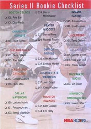 1993-94 NBA Hoops Series 2#421 Rookie Checklist Checklist Official NBA
