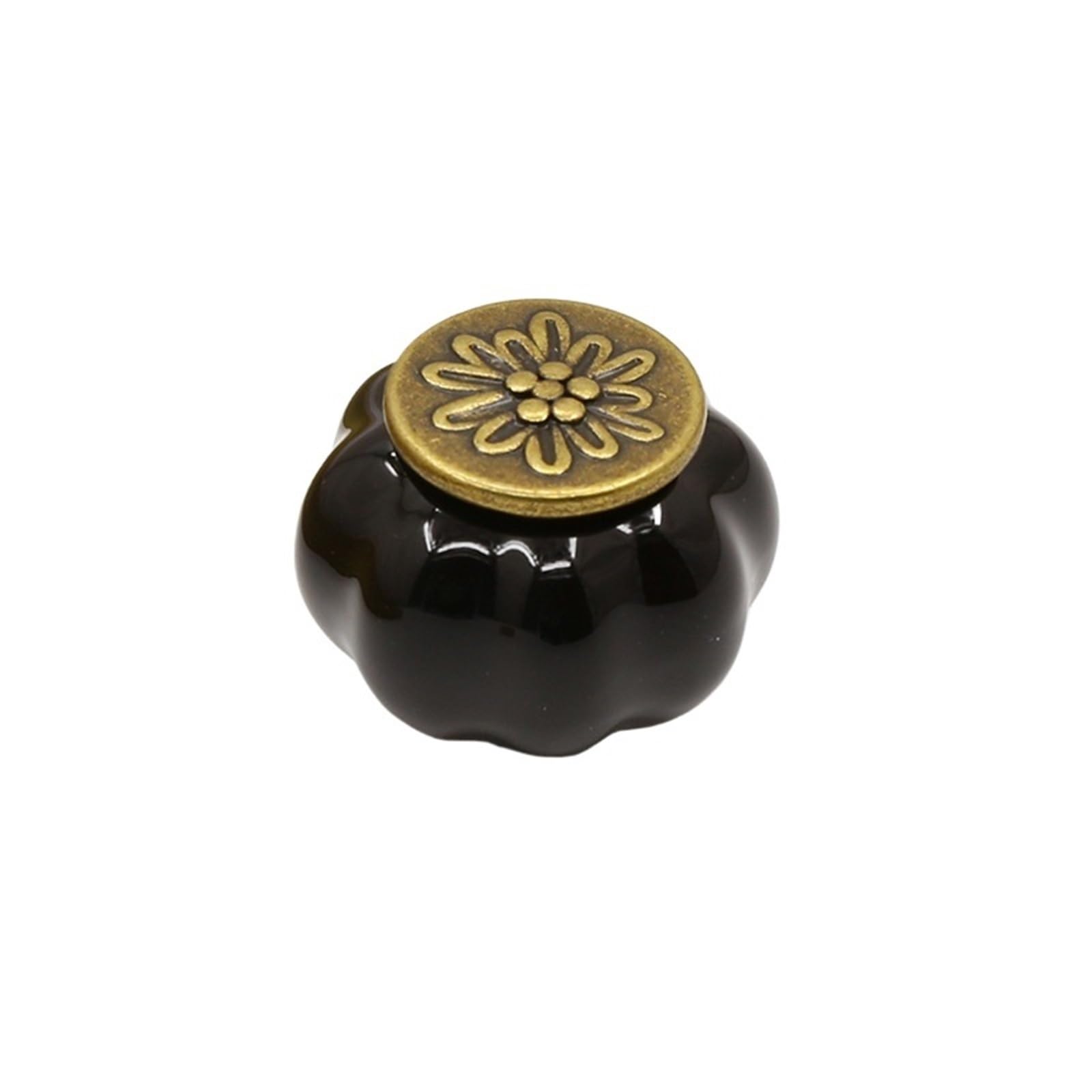 Kifsdlf Color1 2Pcs Ceramic Farm Pumpkins Cabinet Knob Drawer Furniture Handles Dresser Single Hole Door Pulls For Cupboard Wardrobes Furniture(Color1)