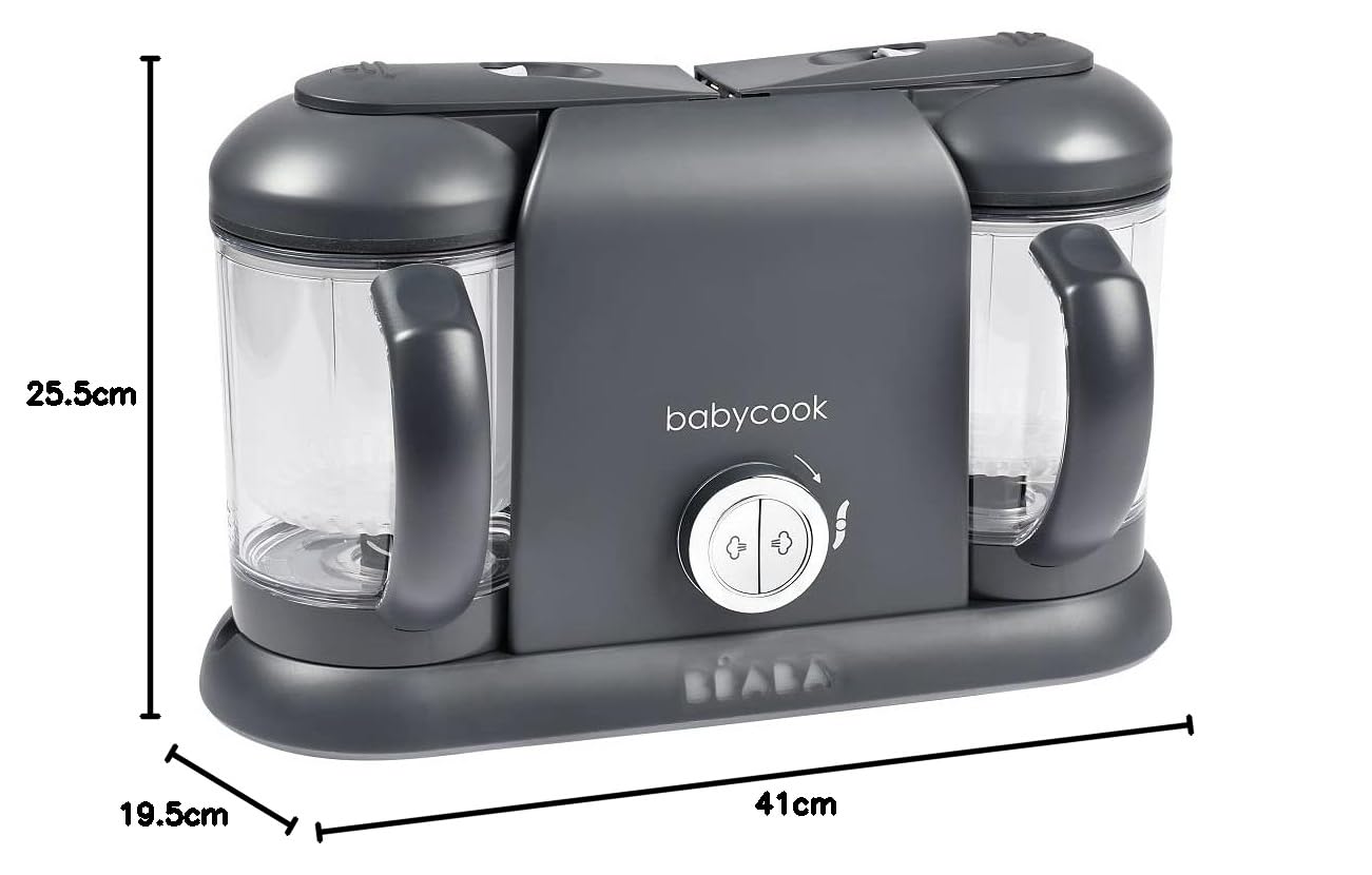 Beaba Babycook Duo 4 en 1 - Máquina de alimentos para bebés, procesador de alimentos para bebés, licuadora de alimentos para bebés, vaporizadora de alimentos para bebés, prepara alimentos frescos y