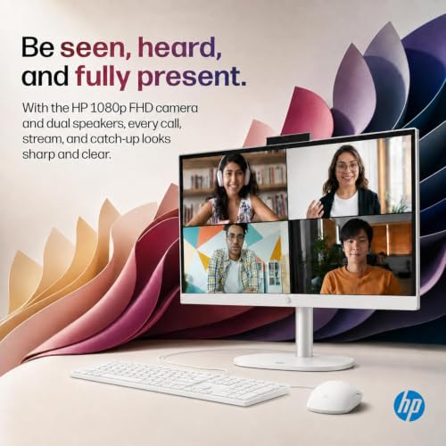 Image of HP OmniStudio 24 inch Full HD All-in-OneDesktop Computer, 16GB DDR5 RAM, Intel Quad-Cores, 512GB Exernal and 128GB UFS Storage, WiFi6, Keyboard & Mouse, Windows 11