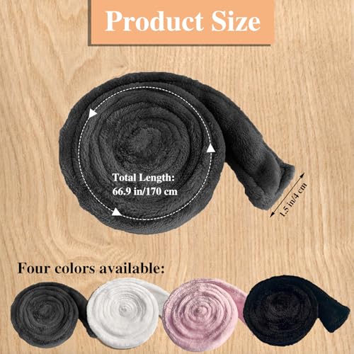 Incauca White Robe Belt Replacement, Thick Flannel Robe Tie, 66.9 Inch Long Bathrobe Belt, Unisex Soft Pajamas Replacement2