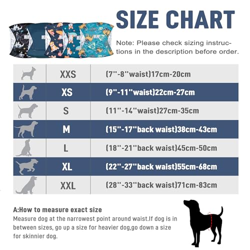 Image of 5 Pack Dog Diapers Male,Reusable Leakproof Pet Soft Dog Belly Band Wraps,High Absorbency Male Dog Diaper,Wider Washable Belly Band for Doggy Incontinence and Puppy Training