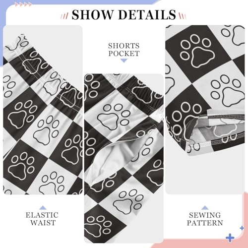 Dog Paw Cat Footprint Boys Pants for Kids Jogger Pants with Pockets S-XL4