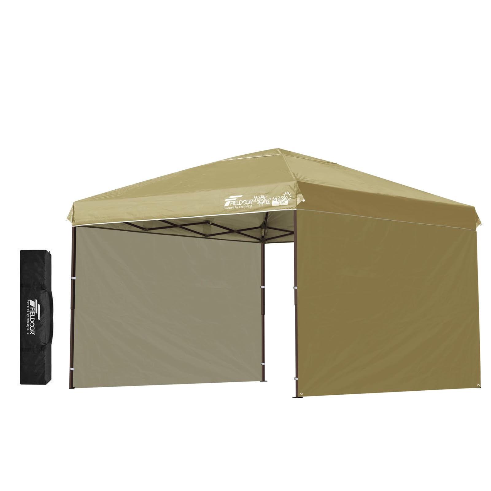 使用頻度小FIELDOOR ワンタッチテント 3×3m Amazon.co.jp: FIELDOOR ワンタッチタープテント 【4点ロック/スチール】 G03専用  サイドシート2枚付属 横幕 風抜けベンチレーション 高耐水加工 シルバーUVカットコーティング 紫外線カット 遮熱 [通常タイプ] [3.0m]  [サンド ...