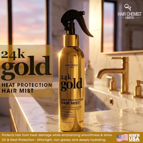 Hair Chemist 24k Gold Heat Protection Hair Mist 8 Ounce miniatura 3
