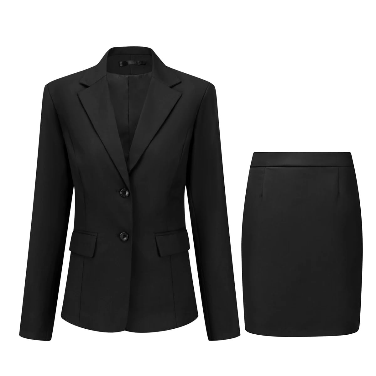 YUNCLOS Womens 2 Pieces Skirt Suit Set Long Sleeve Blazer Jacket and Pencil Skirt