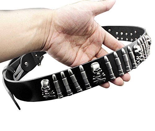 Cool Mens Bullet Skull Stud Punk Rock Biker Real Leather Belt Waistband726146236614 One Size4