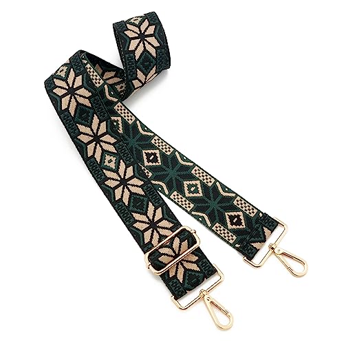 Image of Wide Shoulder Strap Adjustable Replacement Belt Guitar Style Crossbody Bag Handbag Strap Multicolor Canvas Straps(Wide:2in)(Color69)
