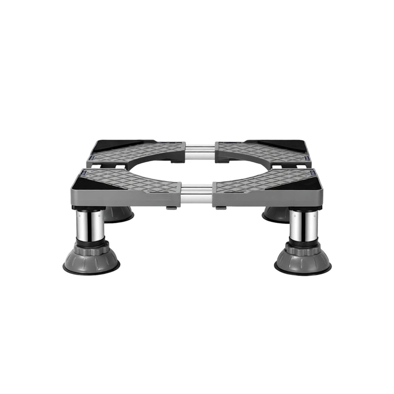 Soporte Elevable Antivibración Ajustable Ajustable en Nivelación Base Antideslizante Protección del Suelo, Pies De Elefante De Acero Inoxidable Elevados Altura Total 15-18cm Tubo Doble