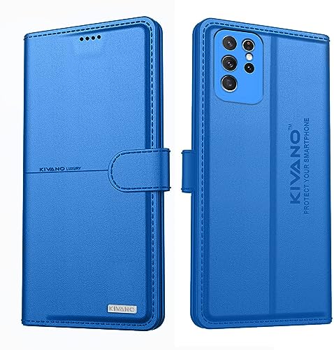 Image of KIVANO Compatible with Samsung Galaxy S21 Ultra 5G Flip Cover | Leather Finish | Inside Pockets & Inbuilt Stand | Shockproof Wallet Style Magnetic Closure Back Cover Case