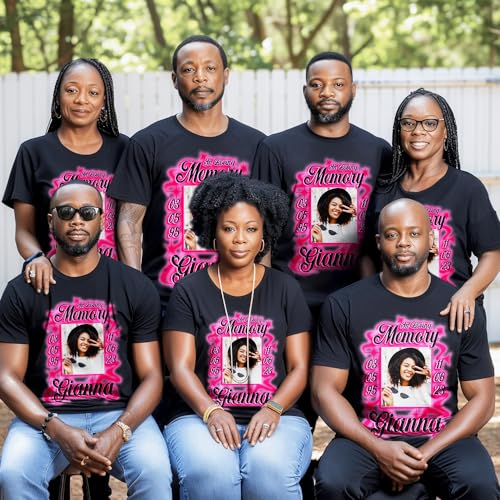 Custom in Loving Memory T Shirts, Memorial Day T Shirts - Heaven’s Stairway Memorial Shirt, Rest in Peace Shirt3