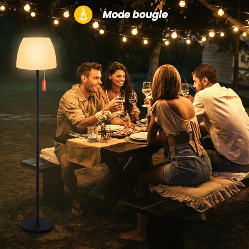 Lampe de sol extérieure solaire LED RVB et blanc chaud sans fil - 6