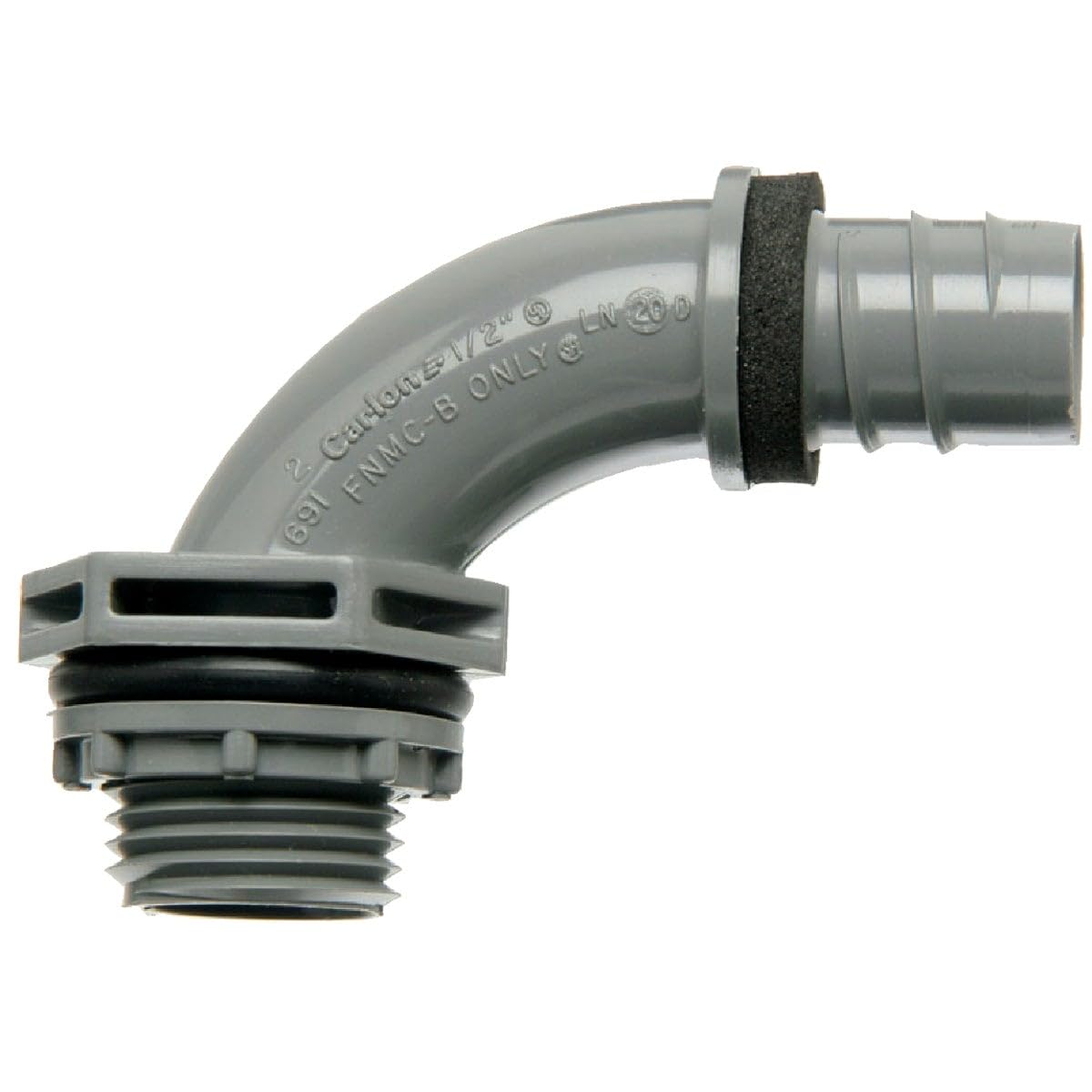 Carlon 1/2 in. Dia. PVC 90 Degree Connector For Liquid Tight 1 pk