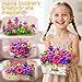 Novaluki Flower Garden Building Toys for Toddler 3 4 5 6 7 Years Old, DIY Stacking Toys with Storage Box, Kids STEM Preschool Educational Toy, Christmas Birthday Gift for Girls Ages 3-5