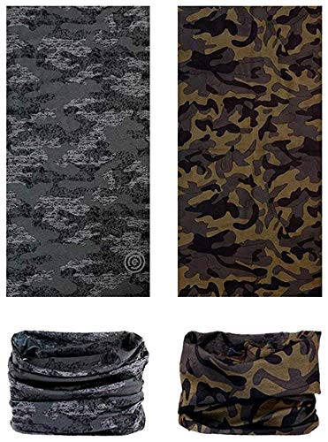 Image of Okara Bandana Head Wrap Scarf Neck Warmer Headwear Balaclava for Sports Pack Of 9
