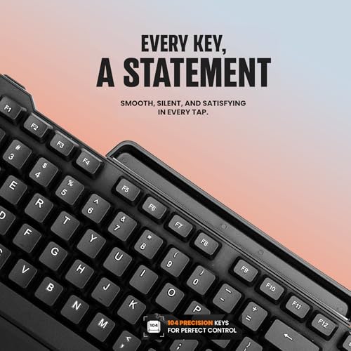 Image of Intex Swift Wired Keyboard (Corona Pro IT-KB333) | USB Plug & Play | 104 Premium Keys | 8 Million Keystroke Lifespan | Spill Resistant | Adjustable Height | 1.5 Meter Cable Length | Black