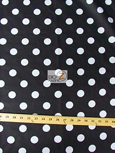 amazon com black white big polka dots print poly cotton fabric 58 59 width sold by the yard p95