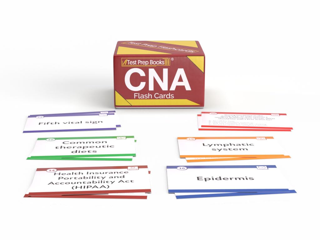 Karty do nauki CNA 2025-2026: Przygotowanie do egzaminu CNA z praktycznymi pytaniami testowymi do egzaminu certyfikowanego asystenta pielęgniarskiego [wydanie drugie]