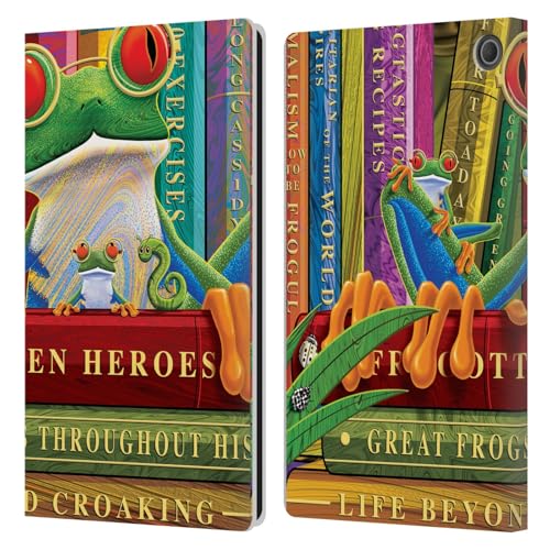 Étui portefeuille Fire Max 11 Amazon en cuir motif grenouille Michael David Ward