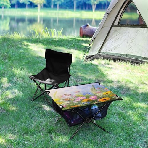 Mesa de Camping Plegable GOODOLD Portable con Bolsa de Transporte, Diseño Fácil de Plegar, Mesa Ideal para Playa, Picnic y BBQ miniatura 5