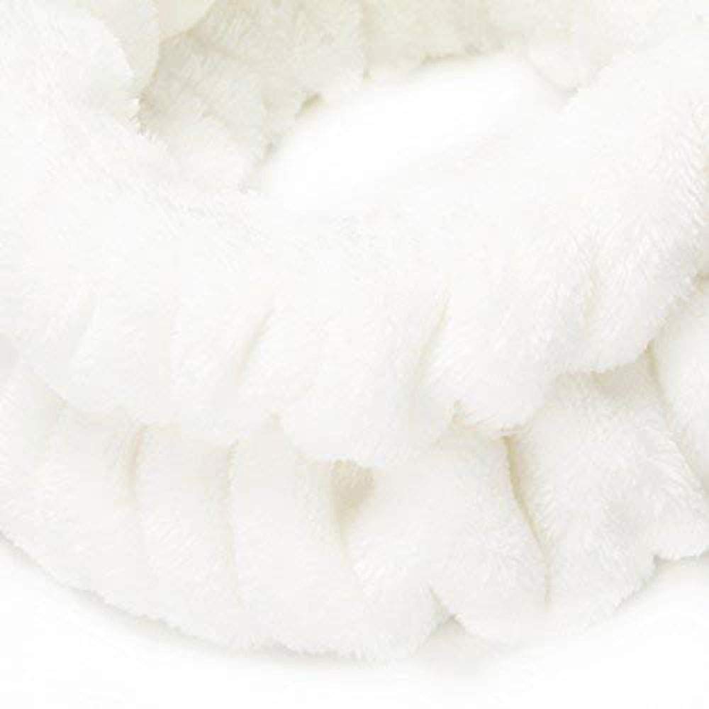 Fasce per trucco per il lavaggio del viso Maschera per il viso doccia, per donna Ragazza Fasce per capelli in peluche Fascia elastica per capelli del felpa con pompon Grigio (Panda
