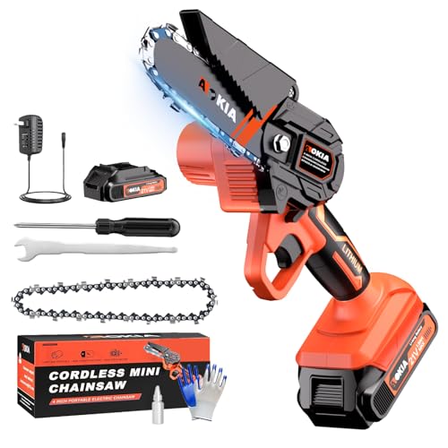 Cordless Mini Chainsaw 21V,4In Electric...