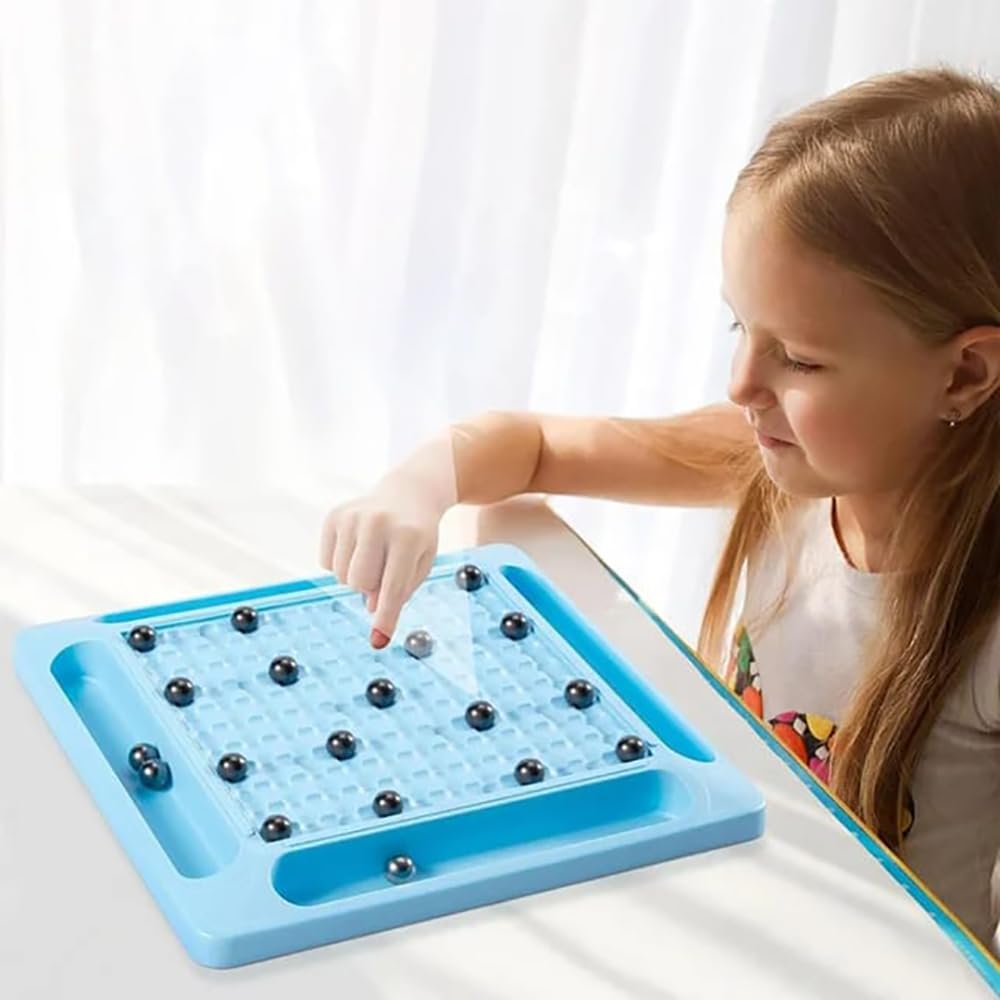 Magnetic Induction Chess Game Set - Portable Educational Family Game for Kids, Develops Hand-Eye Coordination, Cognitive Skills, and Problem-Solving