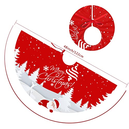 Agaxozw 001 Christmas Tree Skirt Red Xmas Tree Ornaments thumb #2