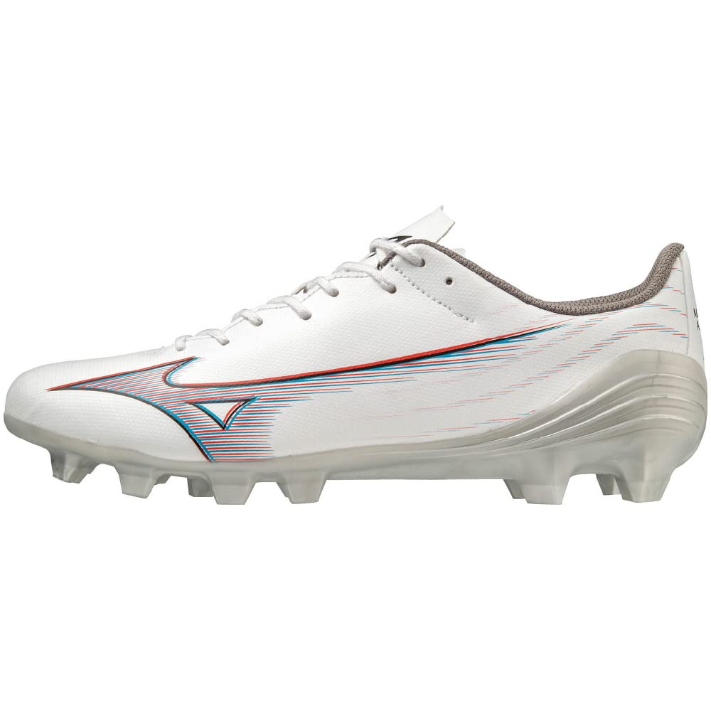 [ミズノ] サッカースパイク MIZUNO α ミズノアルファ SELECT フットボール 部活 軽量 ホワイト/イグニッションレッド/ブルー 25.5 cm 2E