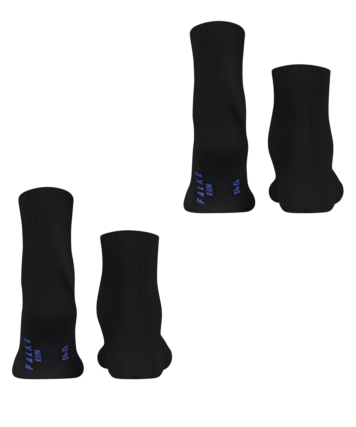 FALKE unisex adulto Run 2-Pack calcetines tobilleros transpirables secado rápido sostenibles algodón suelas reforzadas ideales para outfits deportivos informales multipack 2 pares