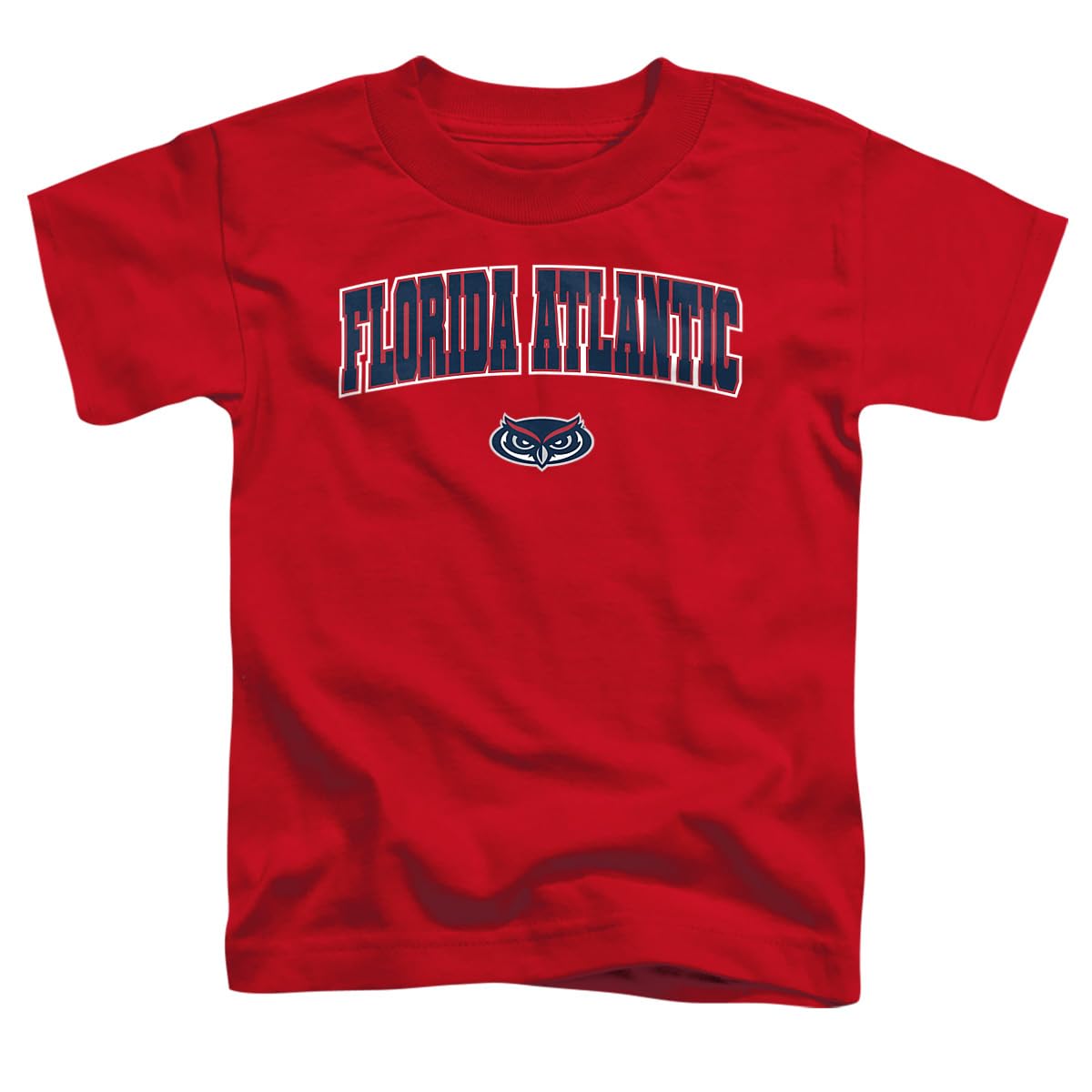LOGOVISION Florida Atlantic University Arch Logo Secondary Kids T Shirt (3) for Toddler Boys and Girls, Red