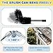 13FT Gutter Cleaning Tool from The Ground with Adjustable Length Gutter Cleaning Pole All-in-One Kit with 180° Pivot Head & Replaceable Brush | No Ladder Needed to Remove Leaves & Debris