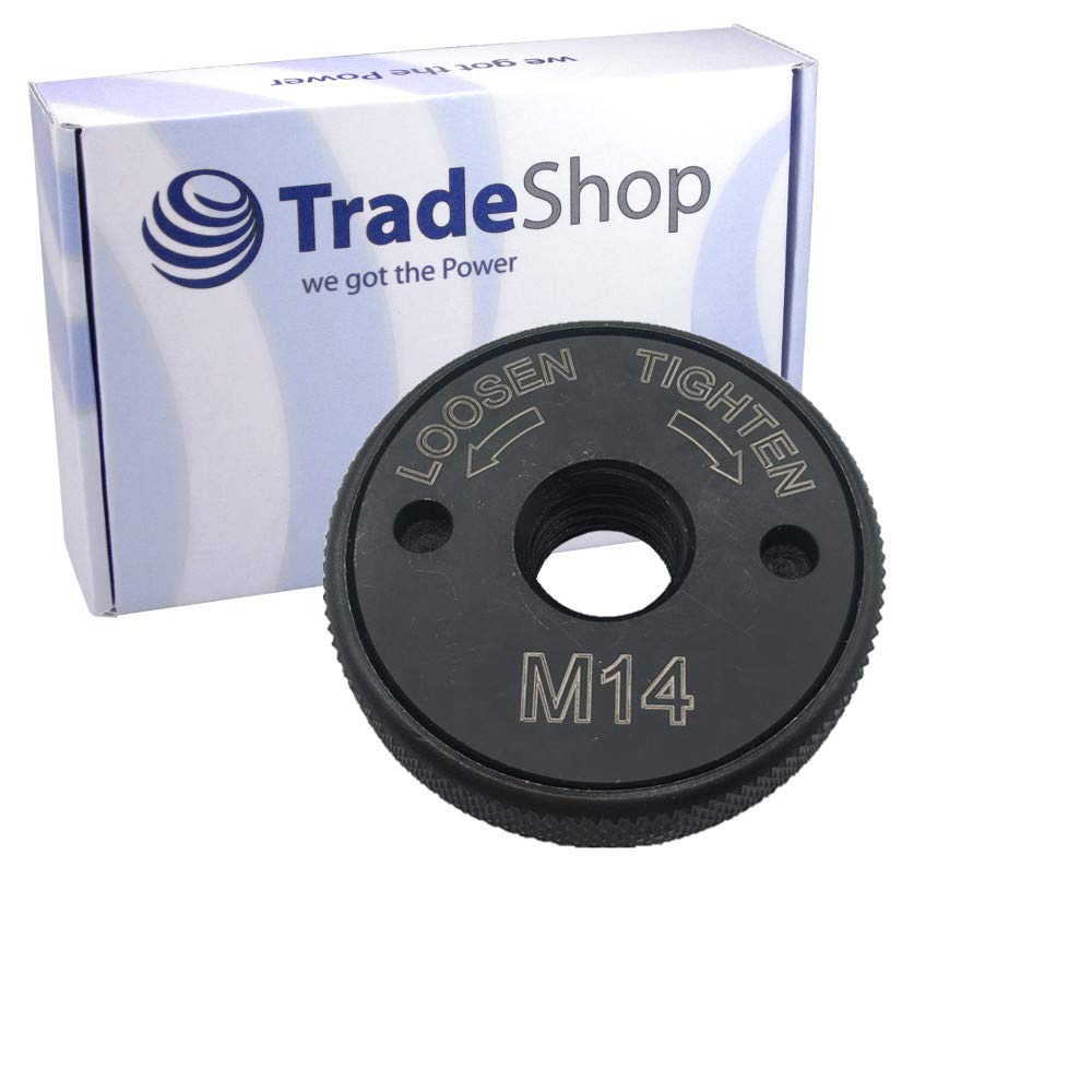 Trade-Shop Replacement M14 Quick-Release Nut/Tension Nut/Screw For All Standard Angle Grinders (Bosch, Metabo, Makita, Hilti, Etc.)