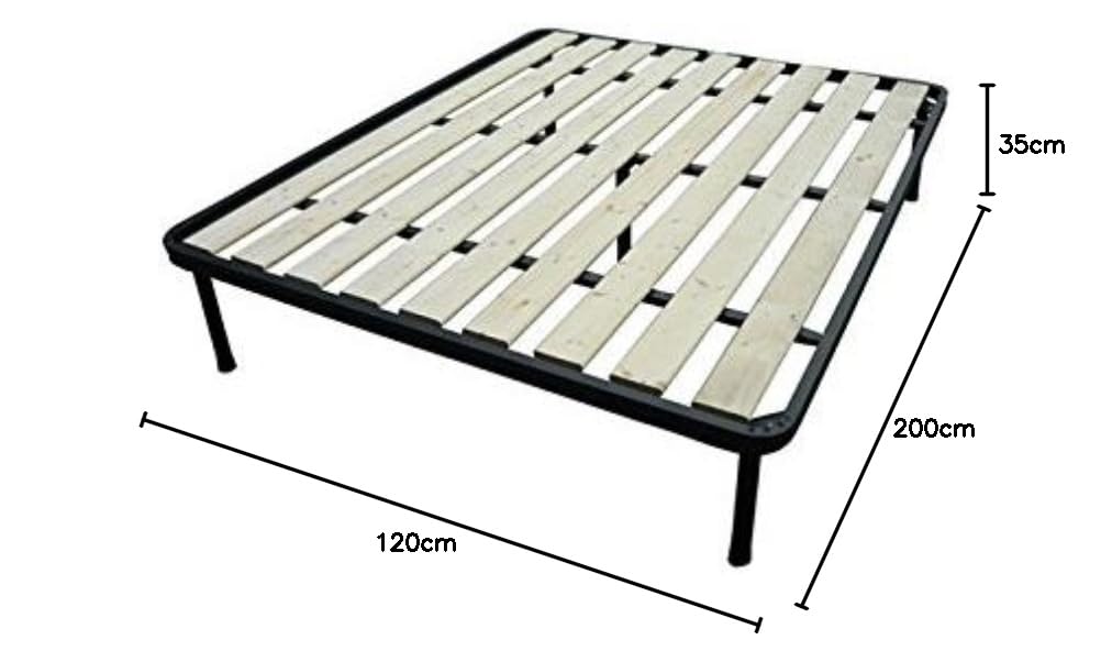 Bed Store SISTEMI RIPOSO Rete A Tavole Piazza E Mezza 120X200 Ortopedica A Tavola Rinforzata 4 Piedi