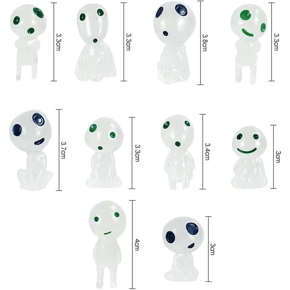 SSyang Pack of 10 Forest Spirits Garden Decoration, Luminous Garden Decoration Figures Elves, Mini Resin Princess Figures - Image 2