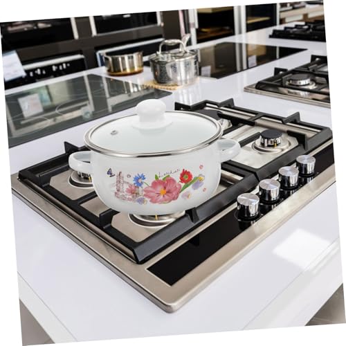 Casserole rétro émaillée fleurie UKCOCO pour sublimer vos soupes faites maison