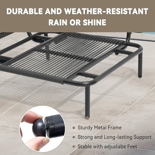 Image of Crestlive Products Oversized Outdoor Couch, 2-Seater Modular Sectional Sofa with Cushions, Modern Patio Conversation Set for Backyard, Deck, Porch or Poolside