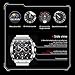 OLEVS Watch Men White Watches for Men Luxury Fashion Dress Black Square Large Face Men's Wrist Watches Waterproof Silicone Analog Quartz Multifunctional Chronograph Mens Watch Relojes para Hombres