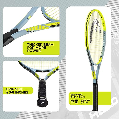 Head 233222 - S3 Tour Pro Tennis Racket - Pre-Strung Light Balance 27 Inch Racquet thumb #3