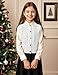 Girls Sleeveless Button Down Sweater Vest Crew Neck Knit School Uniform Cardigan Tank Top, 13-14Y, White