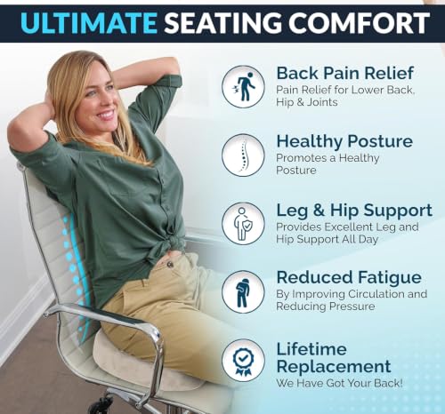Image of ComfiLife Premium Gel & Memory Foam Seat Cushion - Doctor Recommended Office Chair Cushion, Car Seat Cushion - Chair Cushions for Back & Sciatica Pain Relief - Seat Cushions for Office & Desk (Beige)