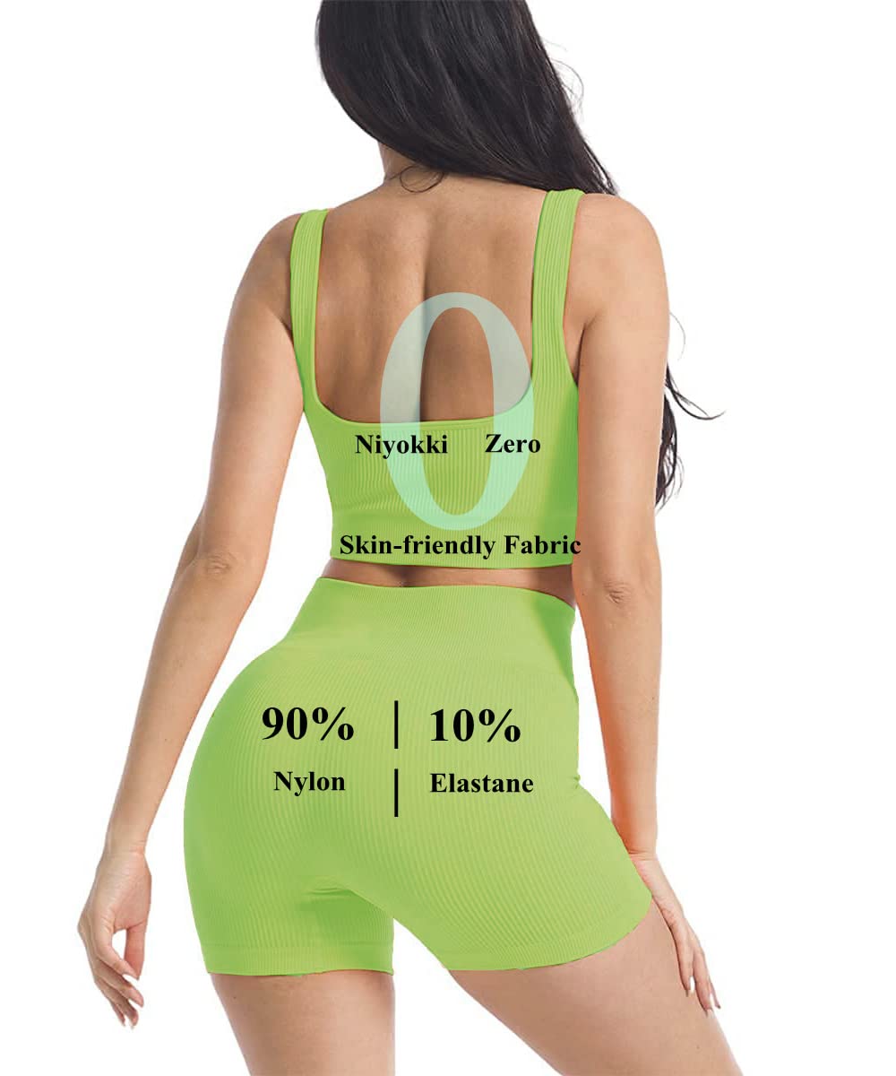 Workout Sets for Women 2 Piece, Cute YOGA Workout Set, Two Piece Workout Outfits,2 Pack