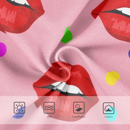 Red Lips Colorful Polka Dots Toddler Girls's Underwear 2T 202c13503