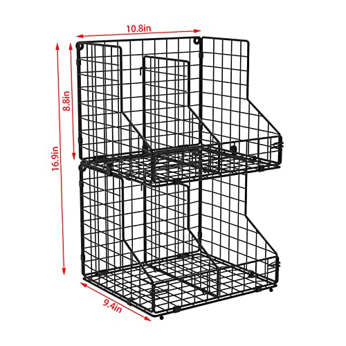 image for X-cosrack Stackable Can Rack Organizer, Strong Stable Adjustable Can D