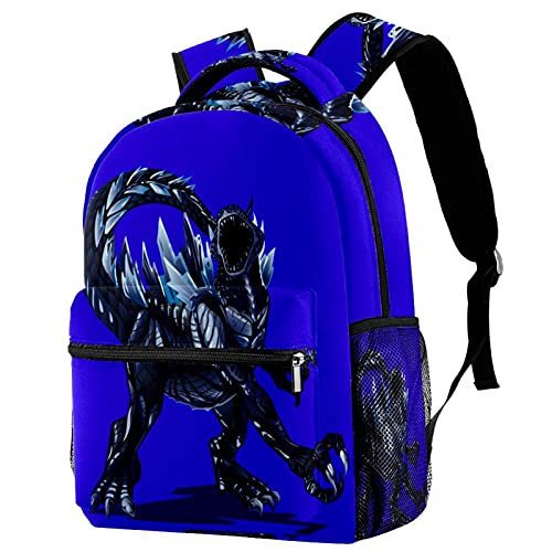 Sac à dos d'écolier à motif dinosaure multicolore pour ordinateur 14"