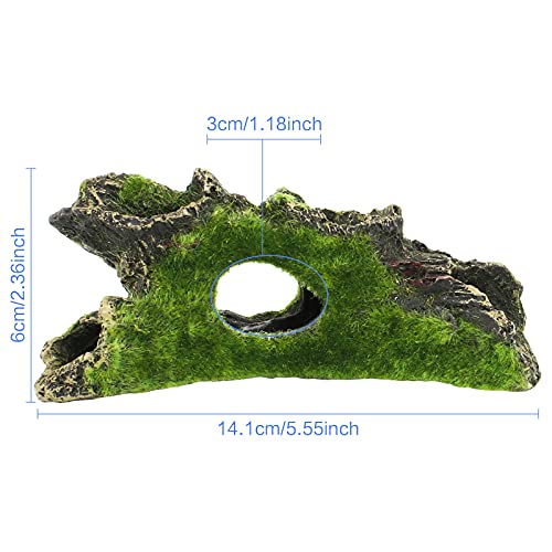 Tronco Artificiale per Acquario, 2Pz Troncos Decorazione dell'acquario per Nascondere Pesce e Gamberetti, Decorazioni dell'albero dell'acquario Usa la Forma della Grotta e Tronco Artificiale in Resina - Image 6