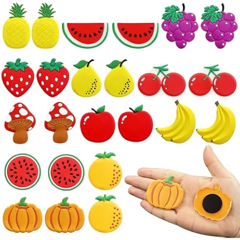 LEFUBABY 24 PCS Fruit Fridge Magnets Cover