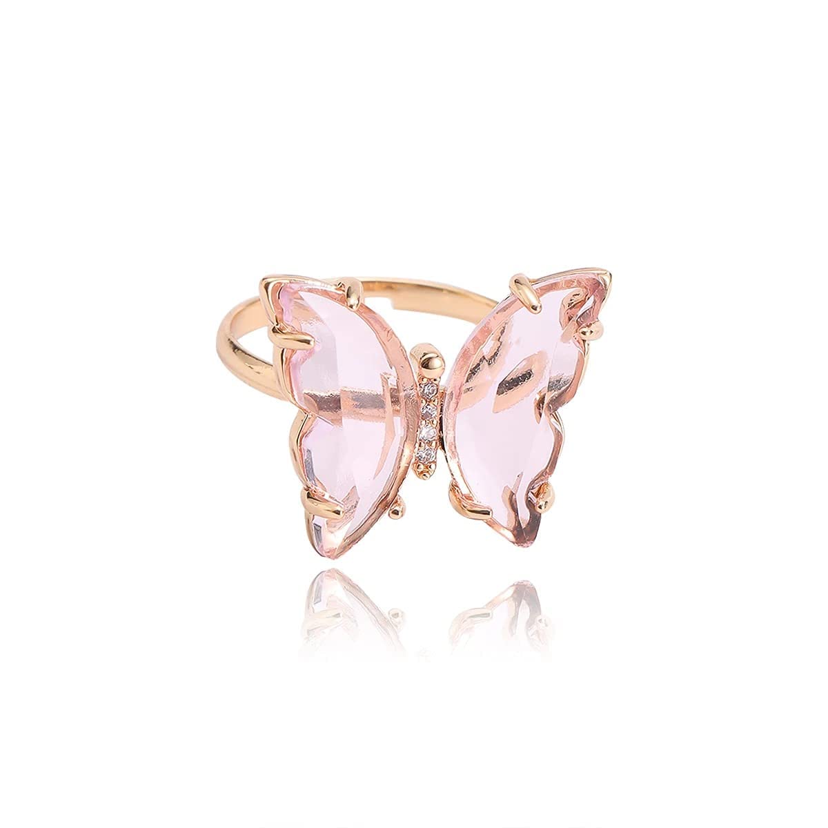 Vembley Elegant Gold Plated Blue Crystal Butterfly Ring For Women And Girls - Adjustable (B09TJ7DSJ1) Amazon Price History, Amazon Price Tracker