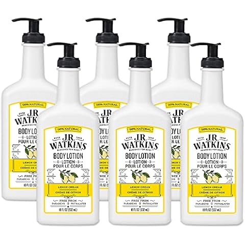 J.R. Watkins Natural Hand & Body Lotion, Lemon Cream, 18 Ounce (Pack of 6) Cover
