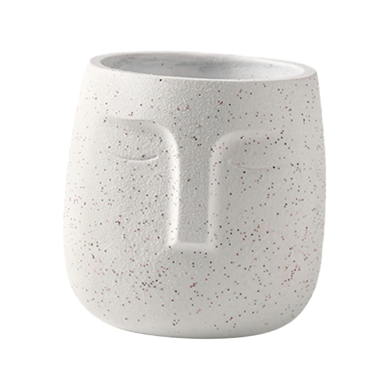 Pot de fleurs céramique de qualité supérieure visage blanc TEHAUX
